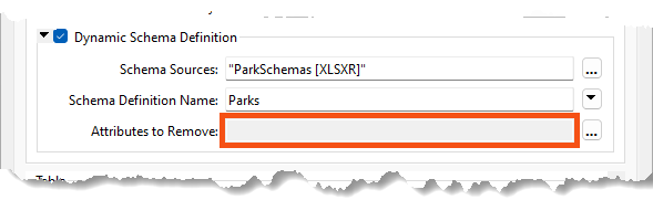 Attributes to Remove parameter